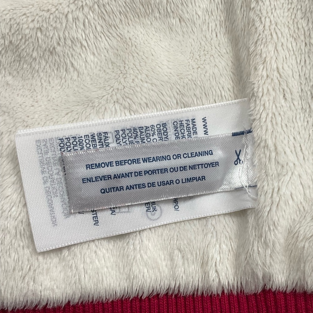 Tommy Hilfiger Merlot Sherpa Lined Full Zip Hoodie size Large - Picture 10 of 12